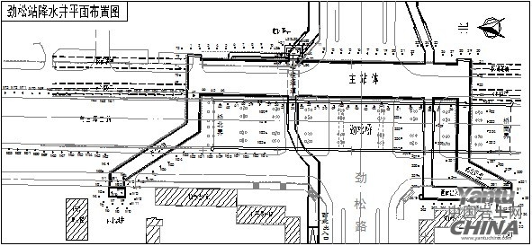 勁松站降水井平面布置圖